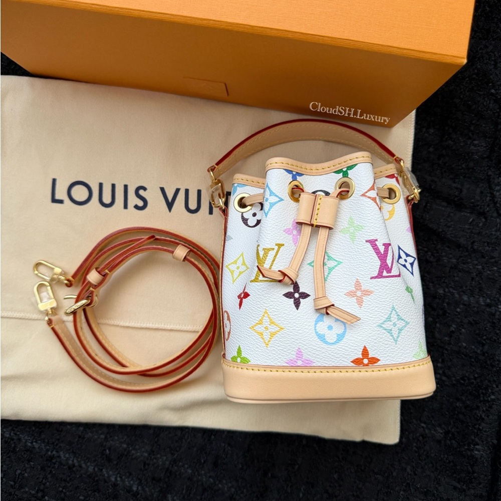 Auth BNIB Louis Vuitton LV x TM Multicolor Nano Noe M27493